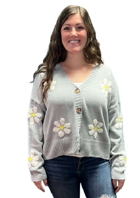 Cute Daisy Print Sweater G153