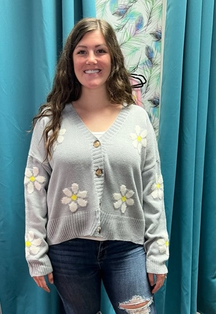 Cute Daisy Print Sweater G153