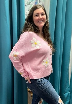 Cute Daisy Print Sweater G153