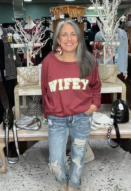 Awesome Wifey Top 7844 Final Sale
