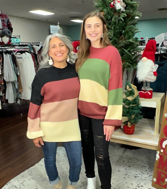 Ally's Colorblock Sweater 7894
