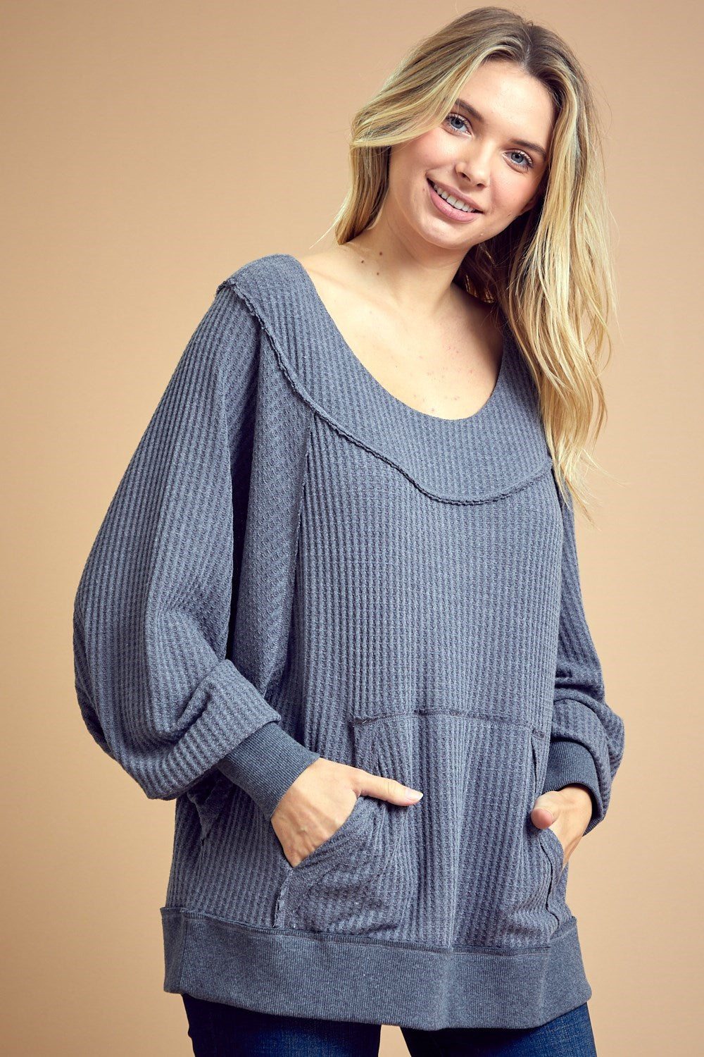 Comfy Waffle Knit Top 7870