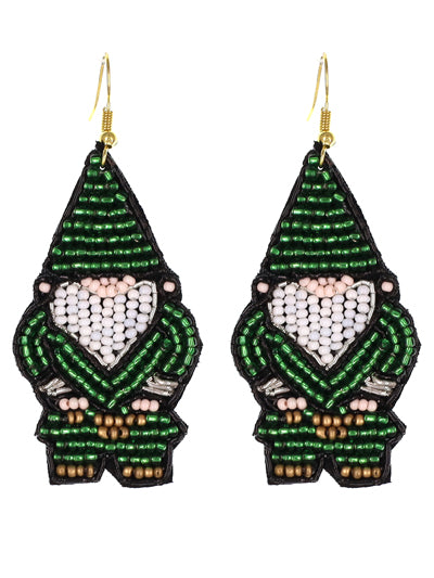 Beaded Gnome Earrings