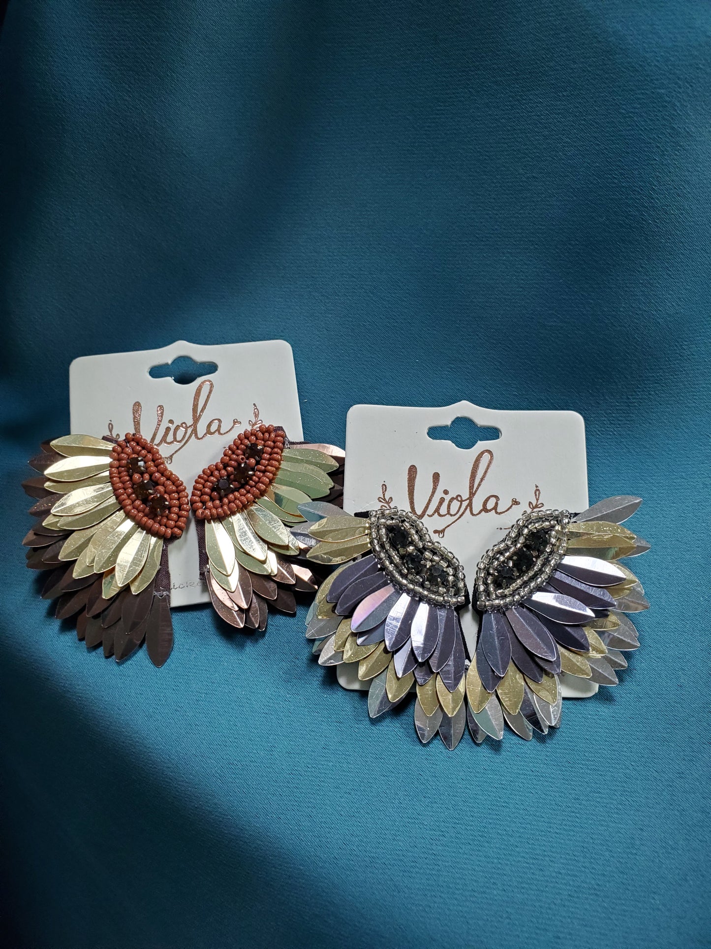Wing Seed Bead Earrings JR209